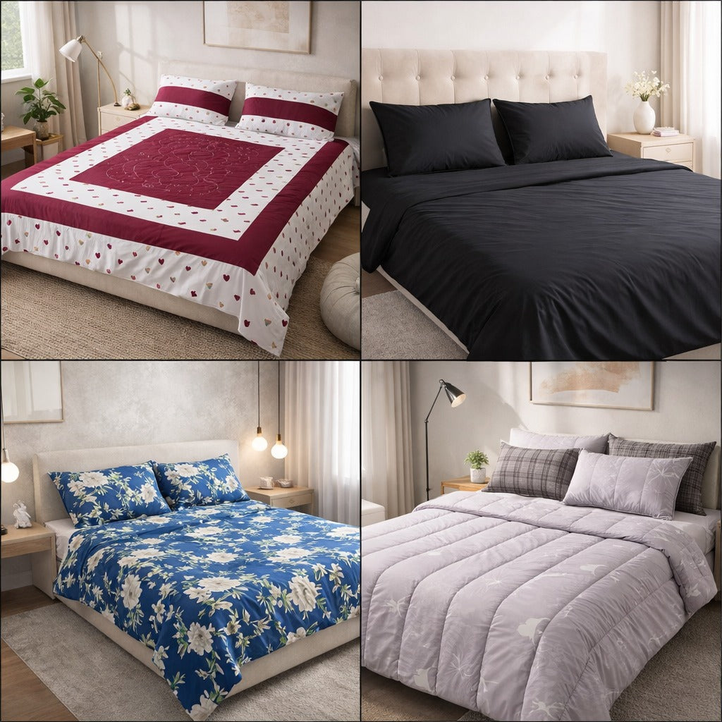 Bedsheets (King Bed) - Pinsstripe