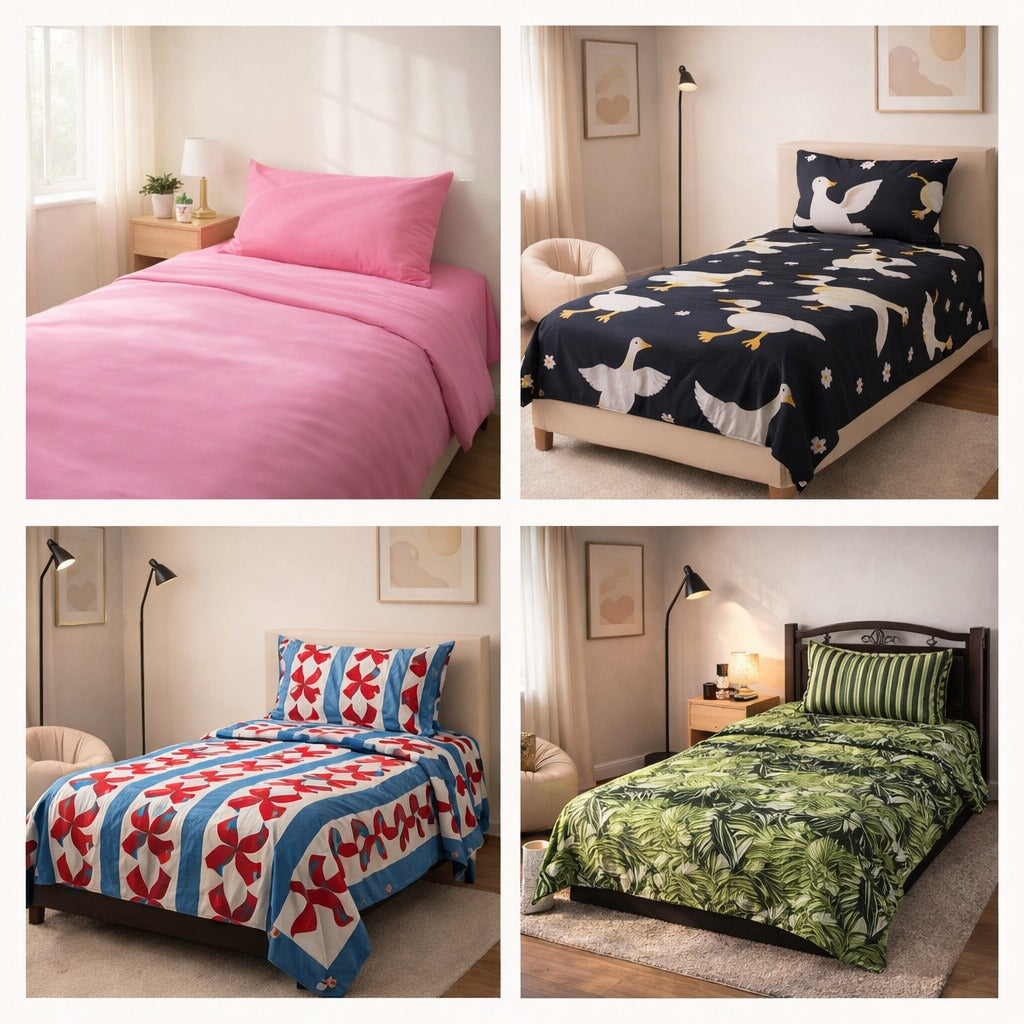 Bedsheets (Single Bed) - Pinsstripe