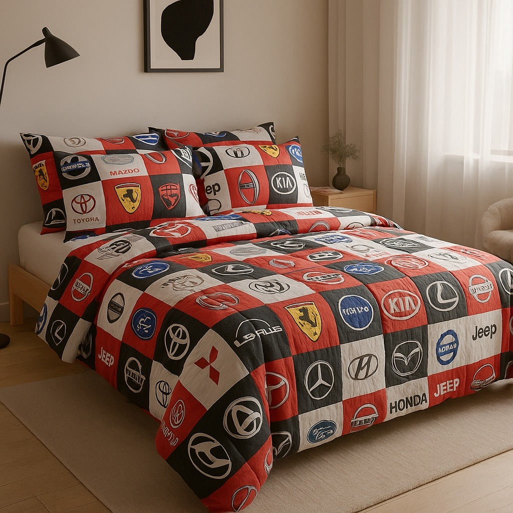 Razai Set-6pc-Pure Cotton-Double Bed by Pinsstripe