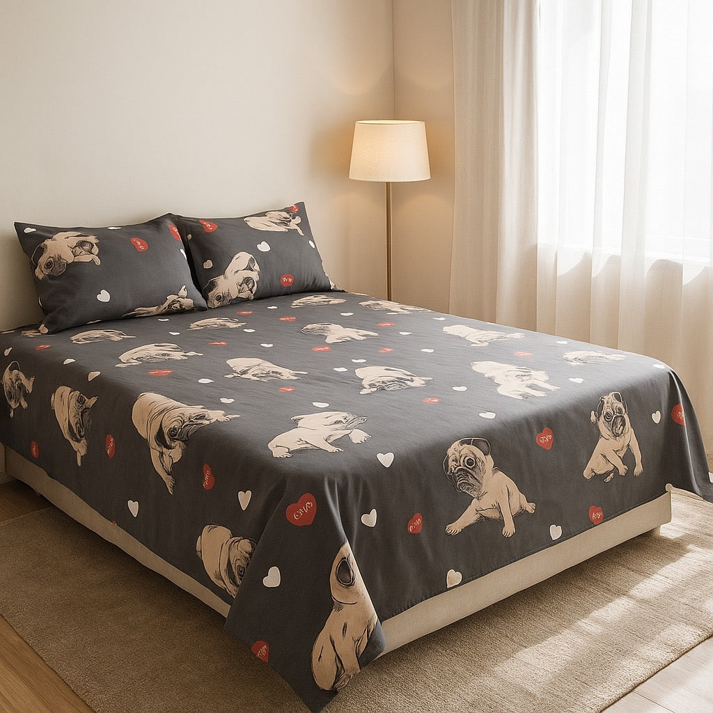 Printed Bedsheet – DoubleBed-100% Cotton by Pinsstripe