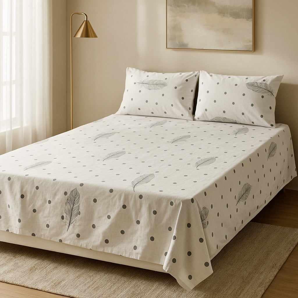 Printed Bedsheet – DoubleBed-100% Cotton by Pinsstripe