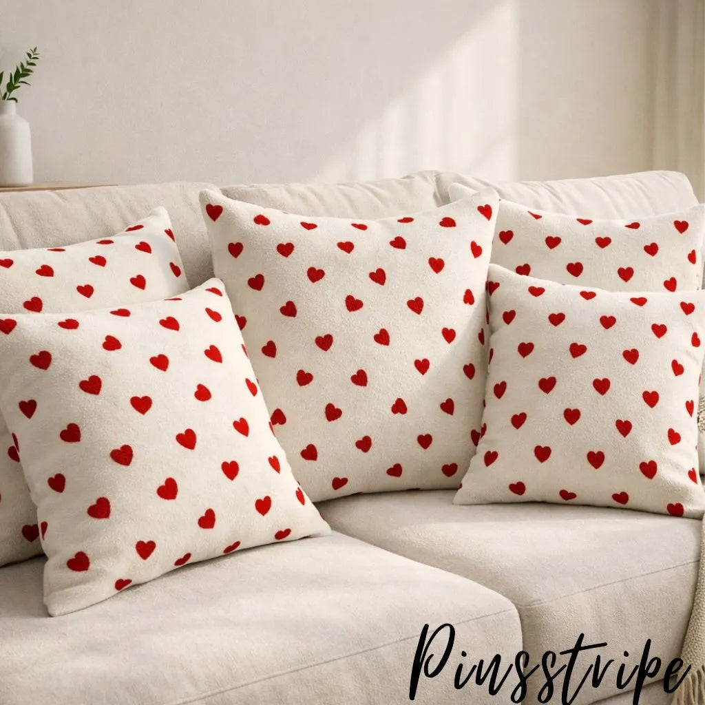 Trending Red Hearts pinterest Design in Cotton by Pinsstripe
