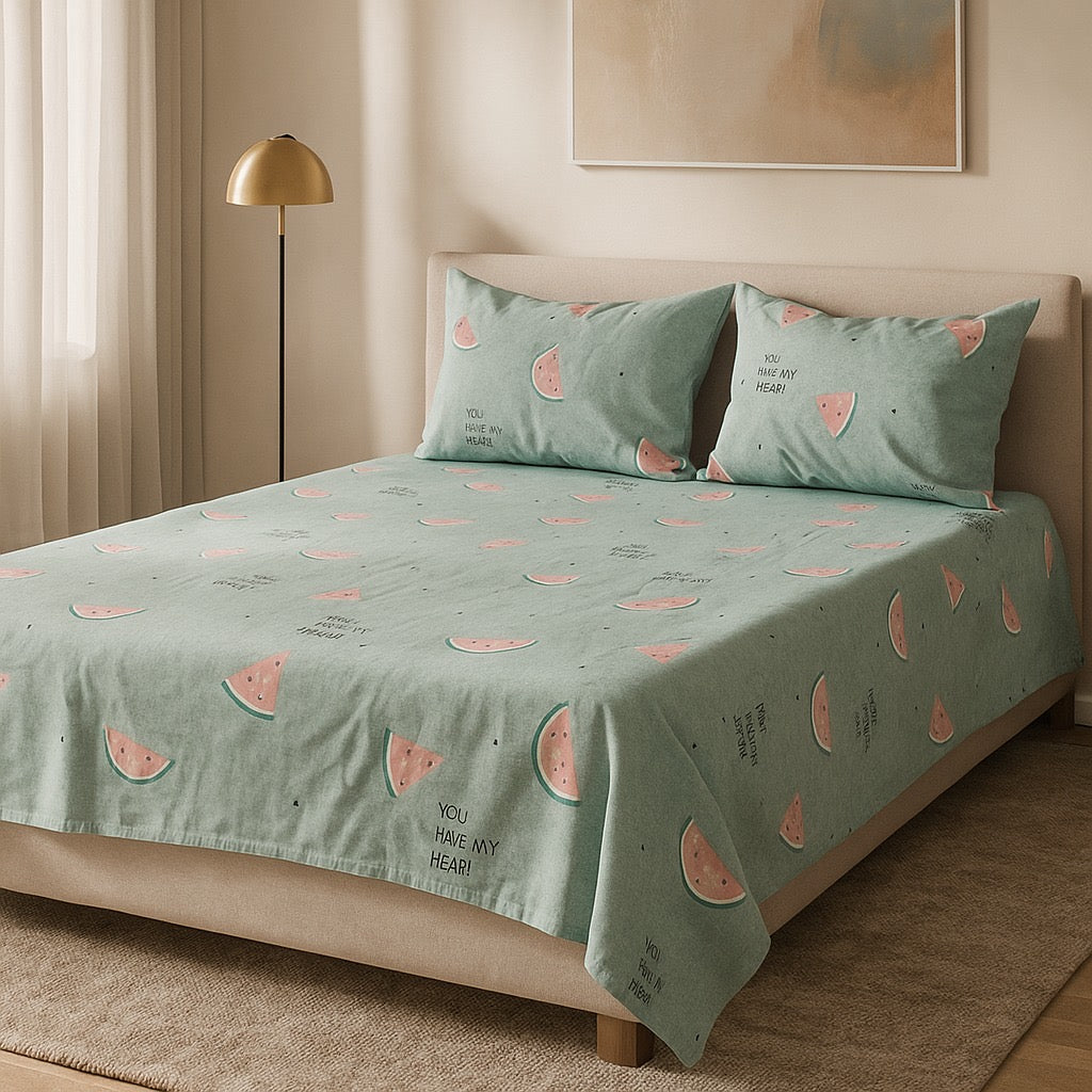Printed Bedsheet – DoubleBed-100% Cotton by Pinsstripe