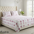 Pink Bow Bedsheet in Cotton- Signature Print By Pinsstripe