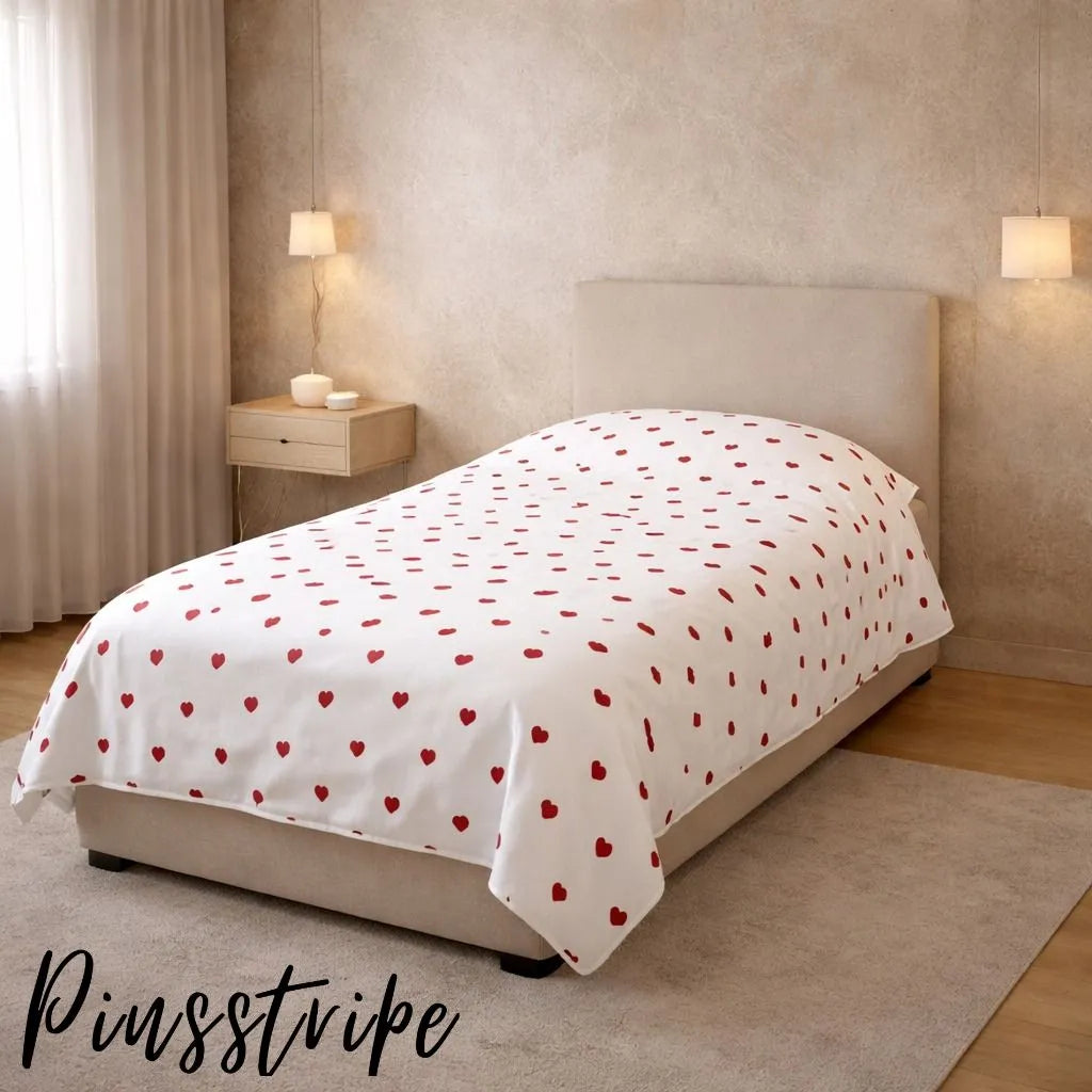 Red Hearts pinterest Design in Cotton Signature by Pinsstripe