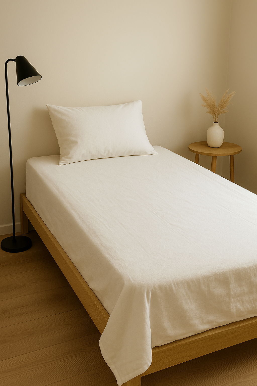Solid Colour Bedsheet by Pinsstripe– Single Bed- 100% Cotton