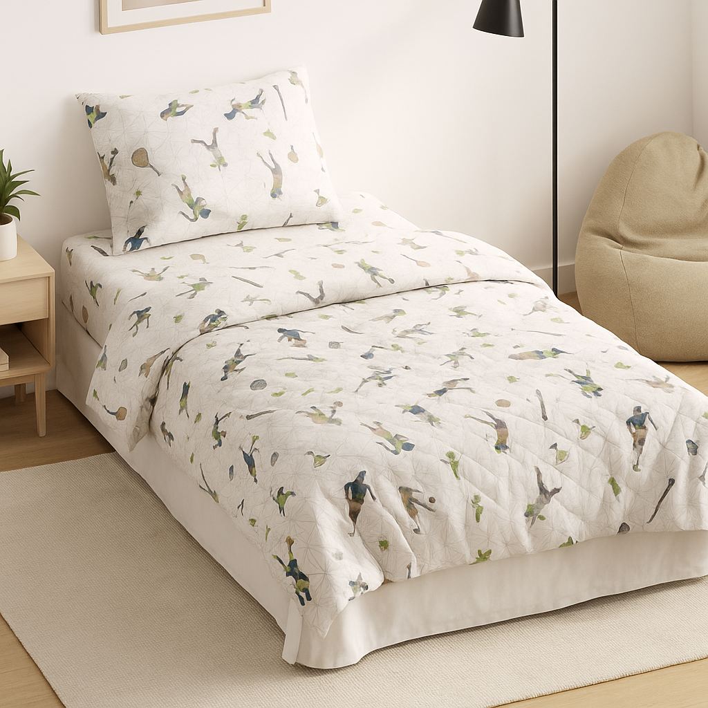 Comforter Set by Pinsstripe – for single bed-3 pc cotton