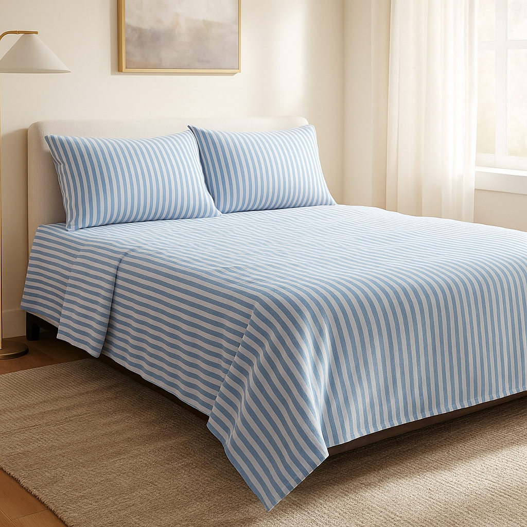 Printed Bedsheet by Pinsstripe With Pillow Covers – Double Bed , 100% Cotton