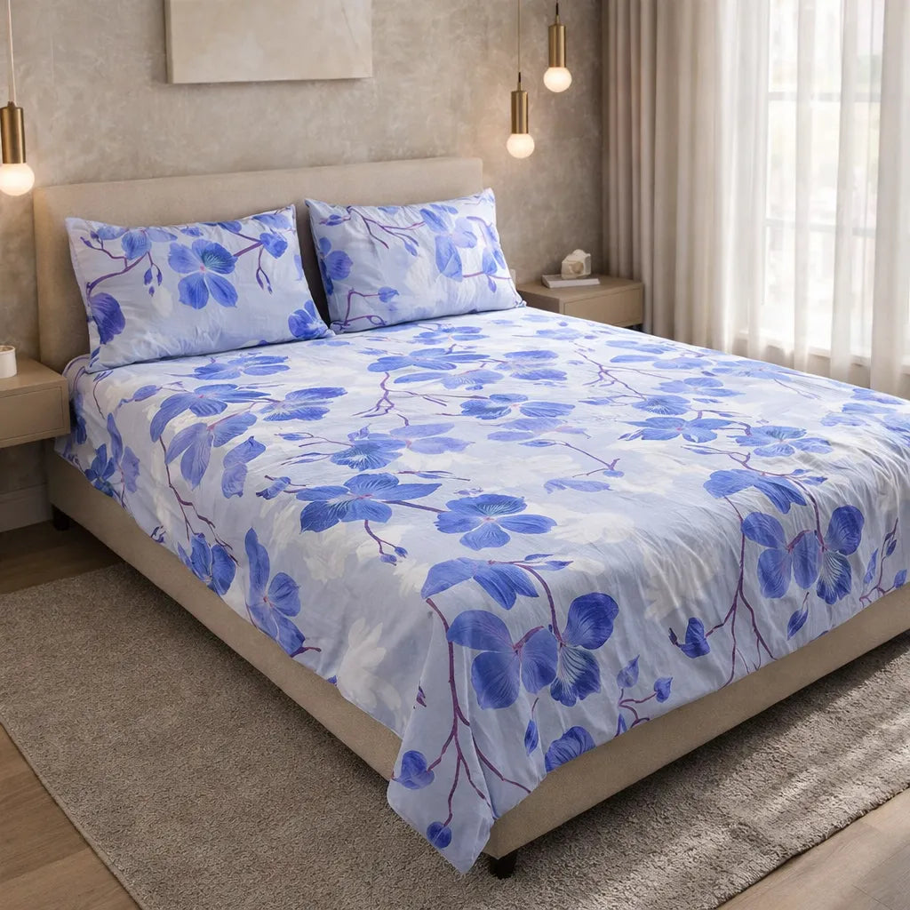 Printed Bedsheet – DoubleBed-100% Cotton by Pinsstripe