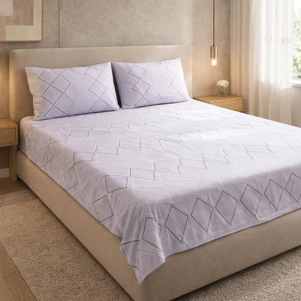 Printed Bedsheet – DoubleBed-100% Cotton by Pinsstripe