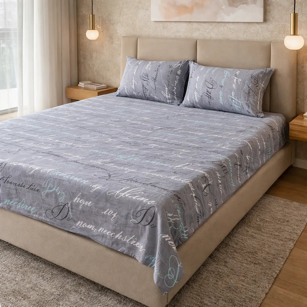 Printed Bedsheet – DoubleBed-100% Cotton by Pinsstripe