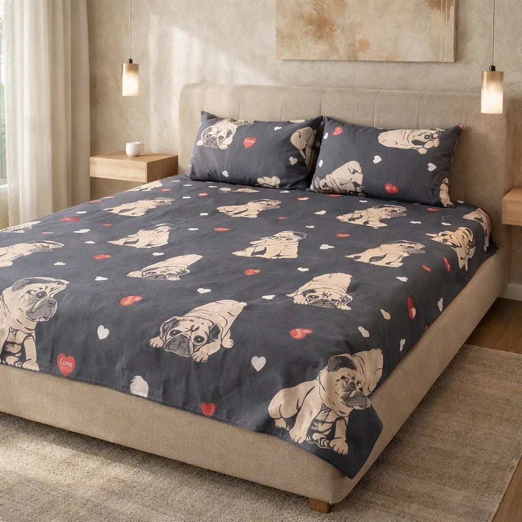 Printed Bedsheet – DoubleBed-100% Cotton by Pinsstripe