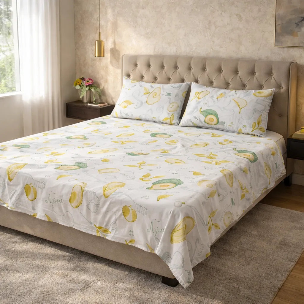 Printed Bedsheet – DoubleBed-100% Cotton by Pinsstripe