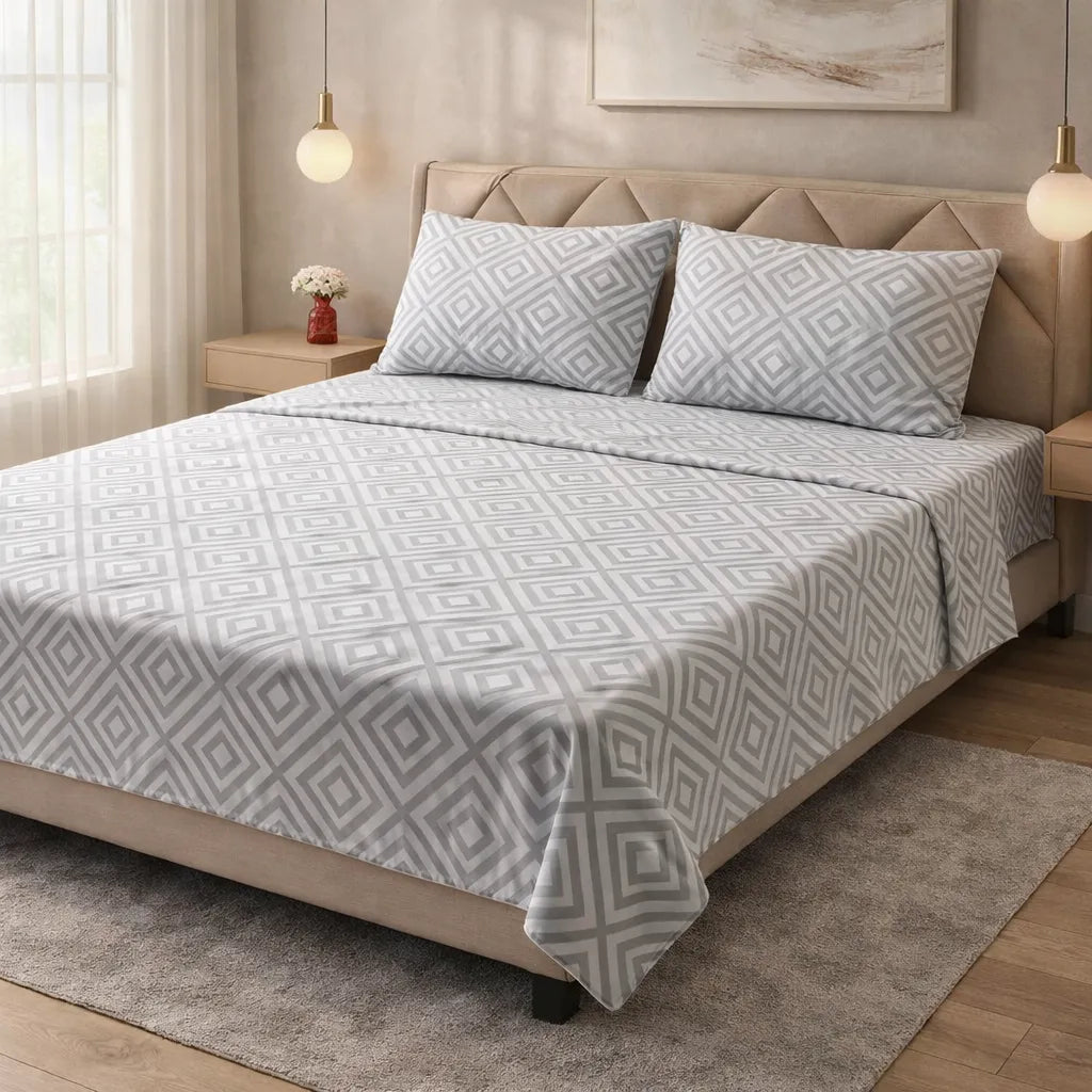 Printed Bedsheet – DoubleBed-100% Cotton by Pinsstripe