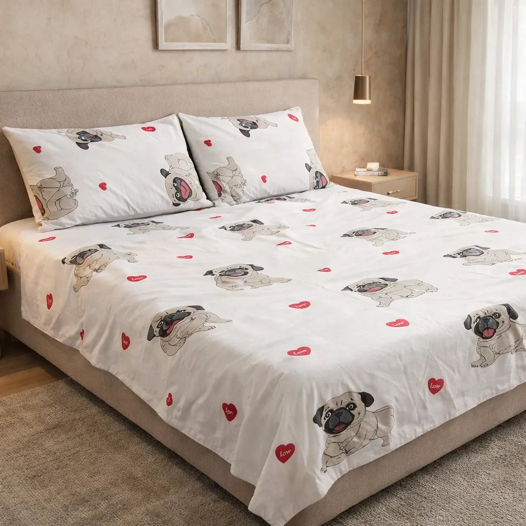 Printed Bedsheet – DoubleBed-100% Cotton by Pinsstripe