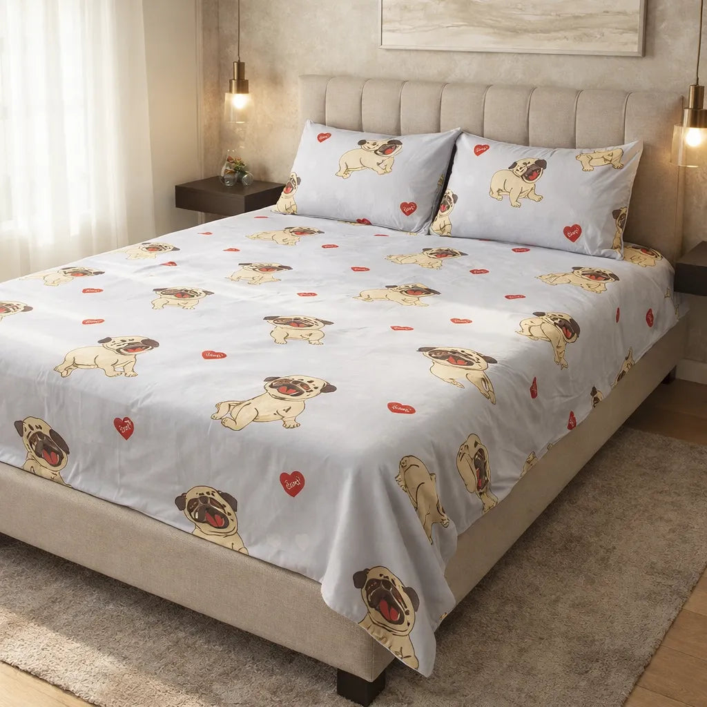 Printed Bedsheet – DoubleBed-100% Cotton by Pinsstripe