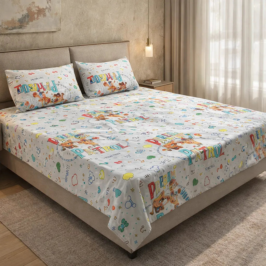 Printed Bedsheet – DoubleBed-100% Cotton by Pinsstripe