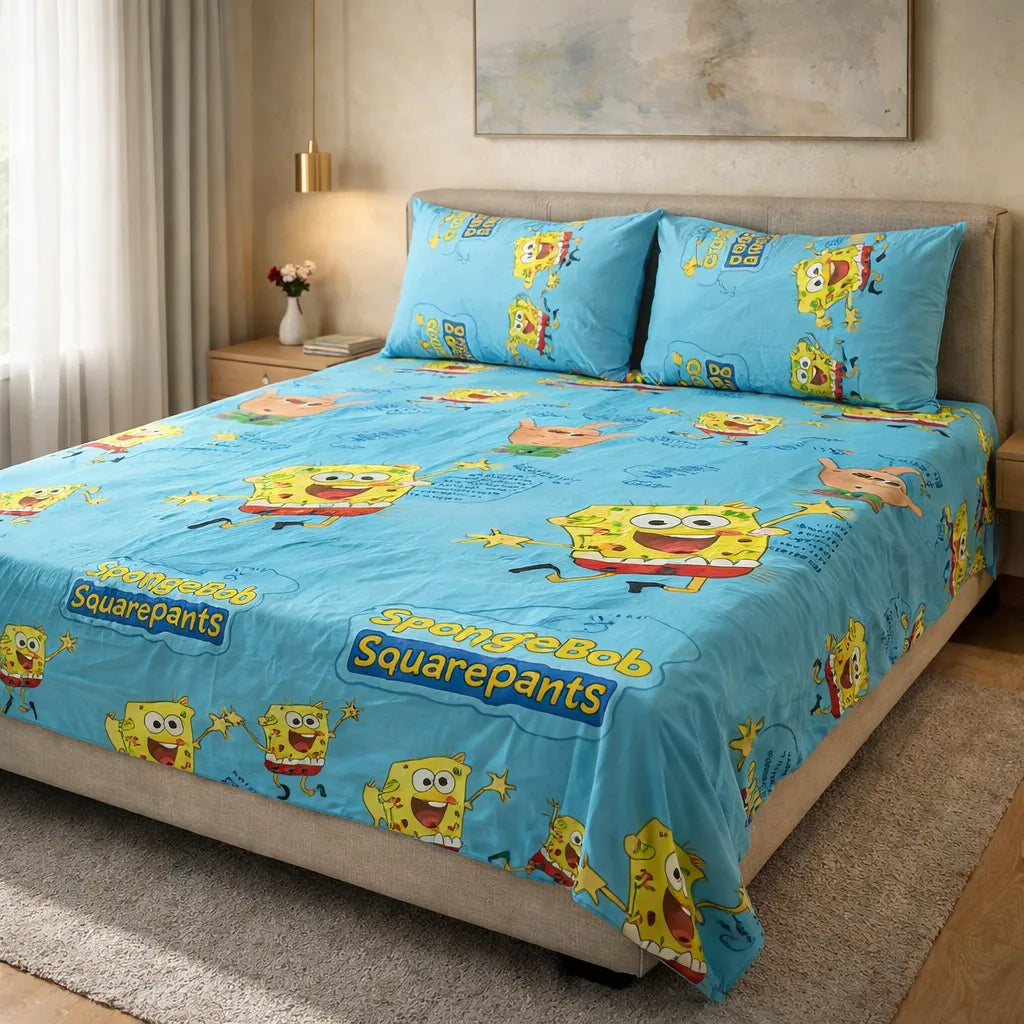 Printed Bedsheet – DoubleBed-100% Cotton by Pinsstripe