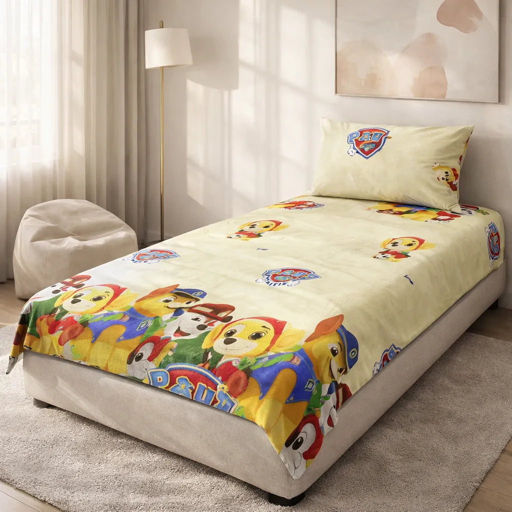 Pinsstripe Printed Bedsheet – Single Bed, 100% Cotton