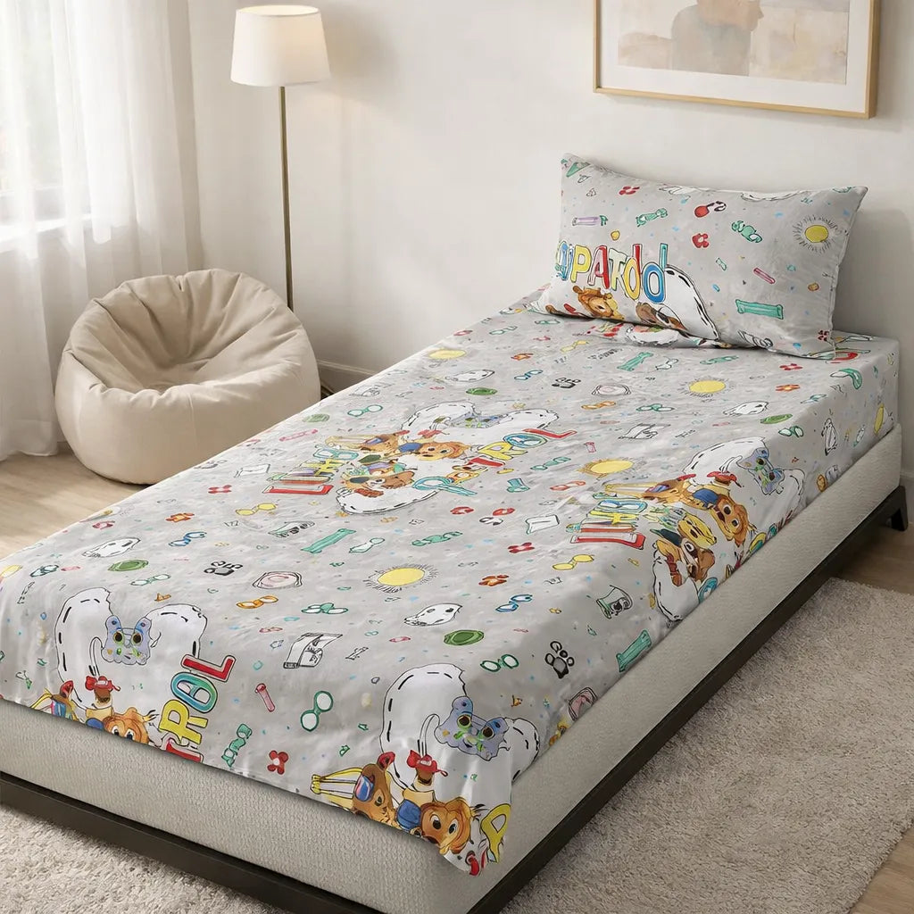 Pinsstripe Printed Bedsheet – Single Bed, 100% Cotton