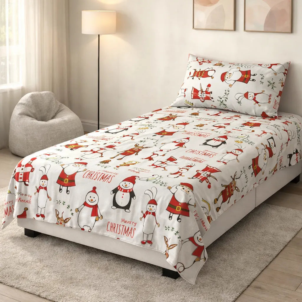 Pinsstripe Printed Bedsheet – Single Bed, 100% Cotton