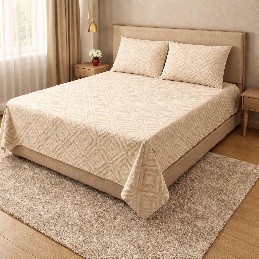 Printed Bedsheet DoubleBed 100% Cotton by Pinsstripe