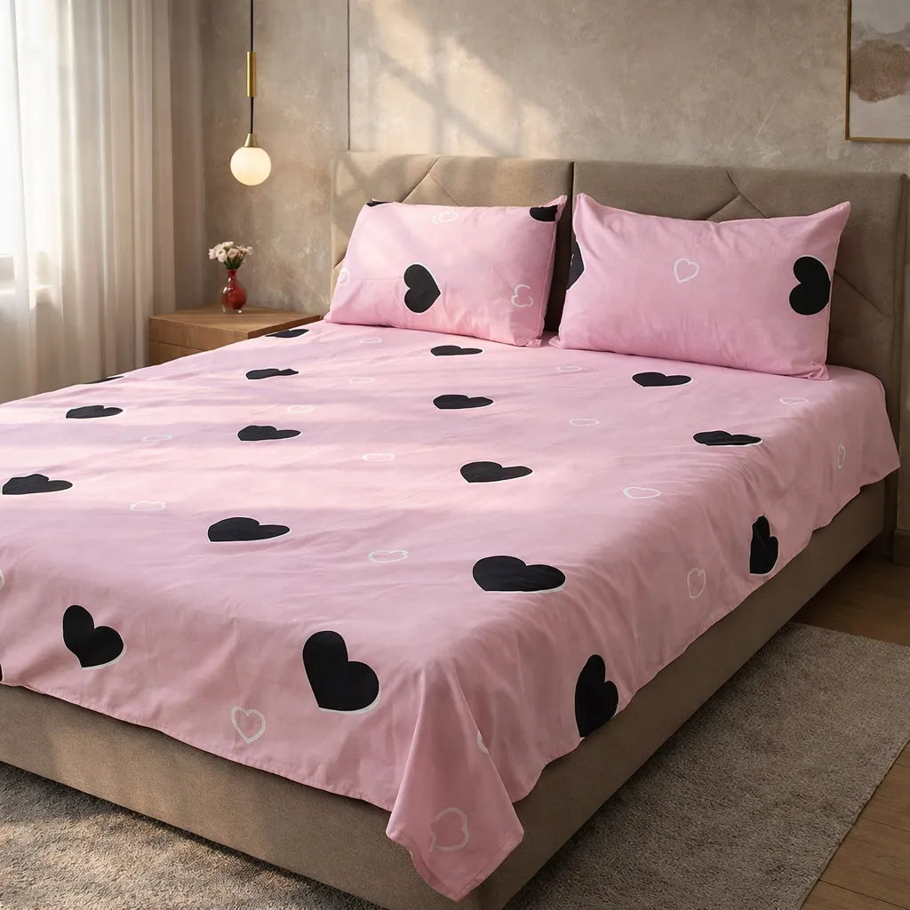 Printed Bedsheet DoubleBed 100% Cotton by Pinsstripe