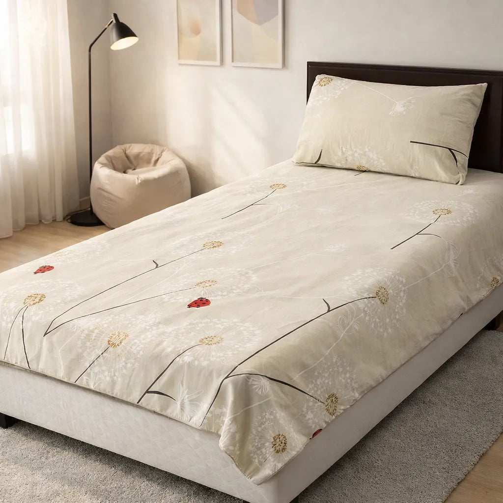 Pinsstripe Printed Bedsheet – Single Bed, 100% Cotton