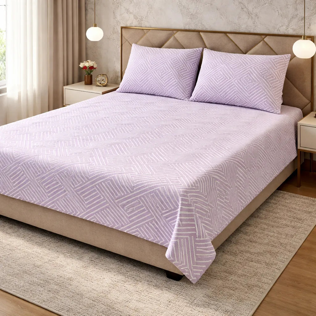 Printed Bedsheet DoubleBed 100% Cotton by Pinsstripe