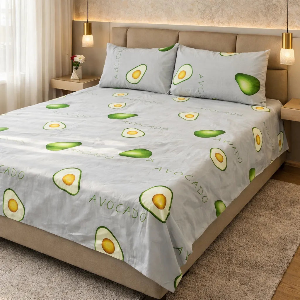 Printed Bedsheet DoubleBed 100% Cotton by Pinsstripe
