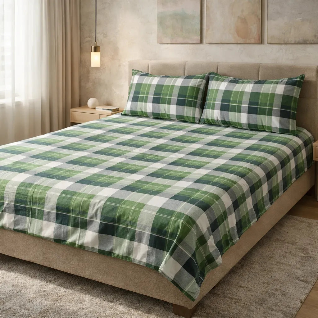 Printed Bedsheet DoubleBed 100% Cotton by Pinsstripe