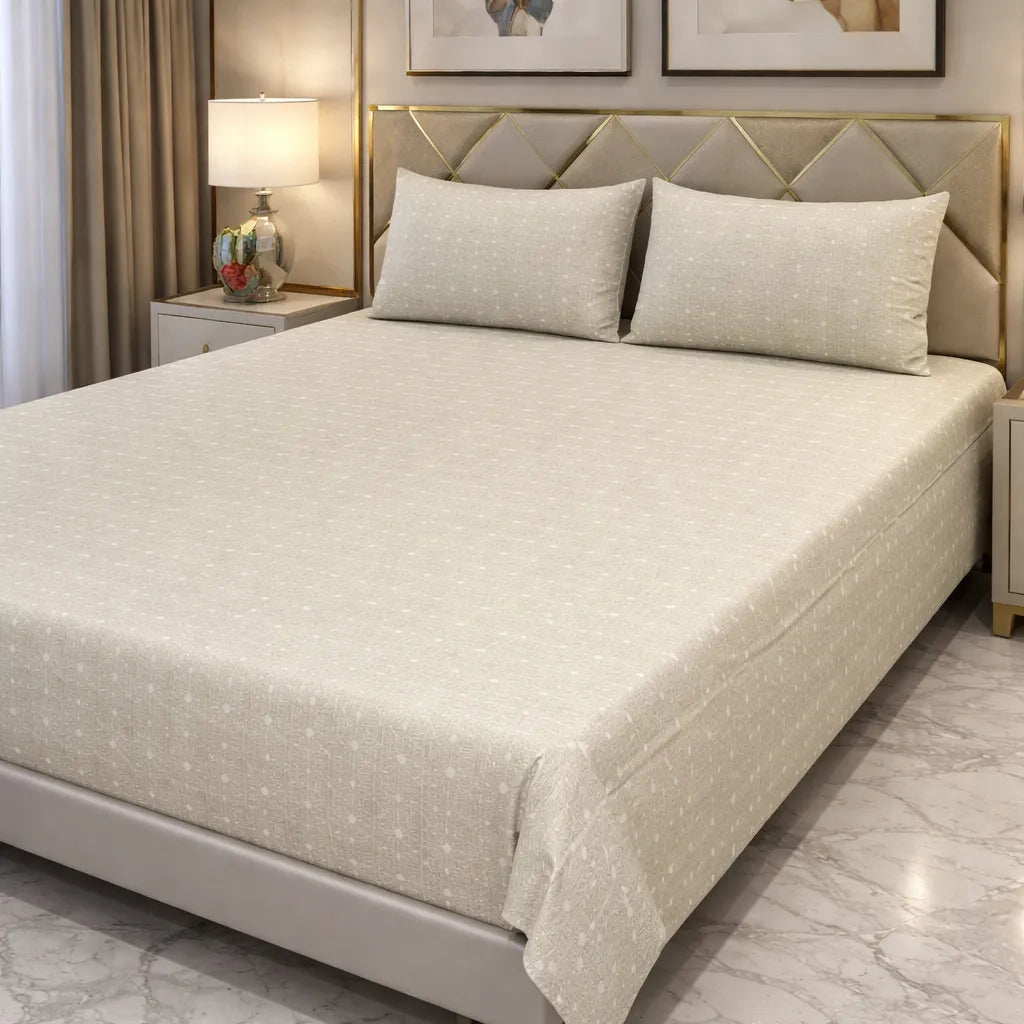 Printed Bedsheet DoubleBed 100% Cotton by Pinsstripe