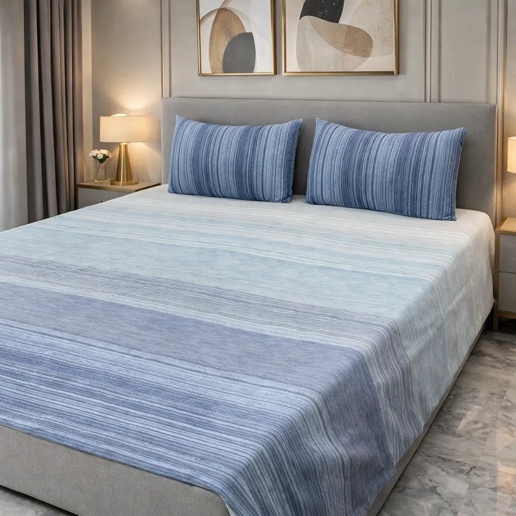 Printed Bedsheet DoubleBed 100% Cotton by Pinsstripe