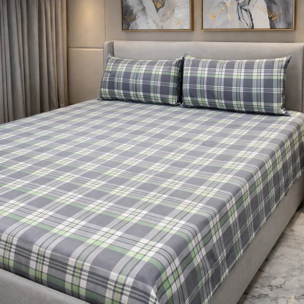 Printed Bedsheet DoubleBed 100% Cotton by Pinsstripe