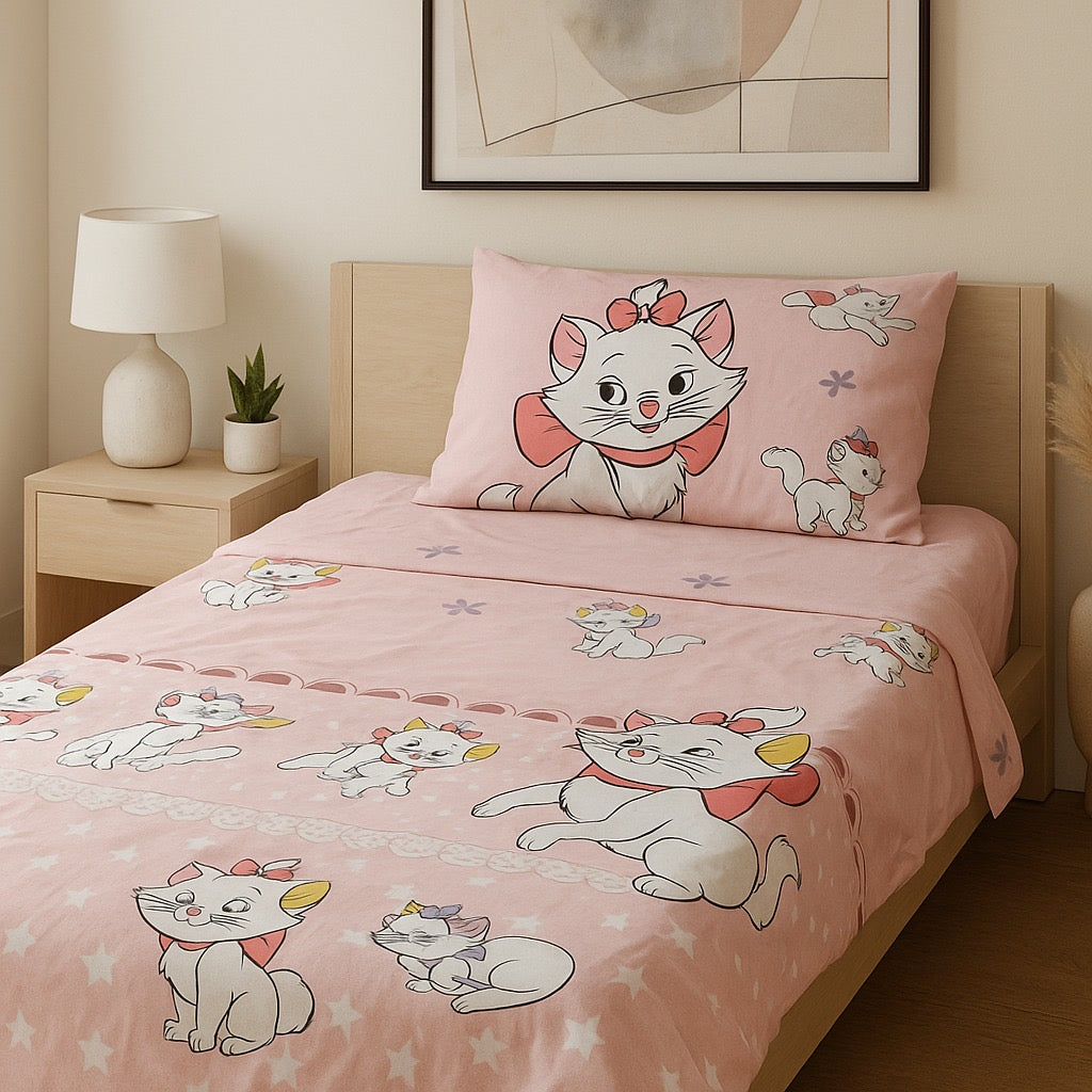 Pinsstripe Printed Bedsheet – Single Bed, 100% Cotton