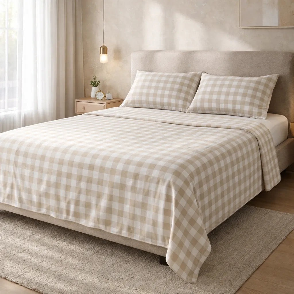 Printed Bedsheet DoubleBed 100% Cotton by Pinsstripe