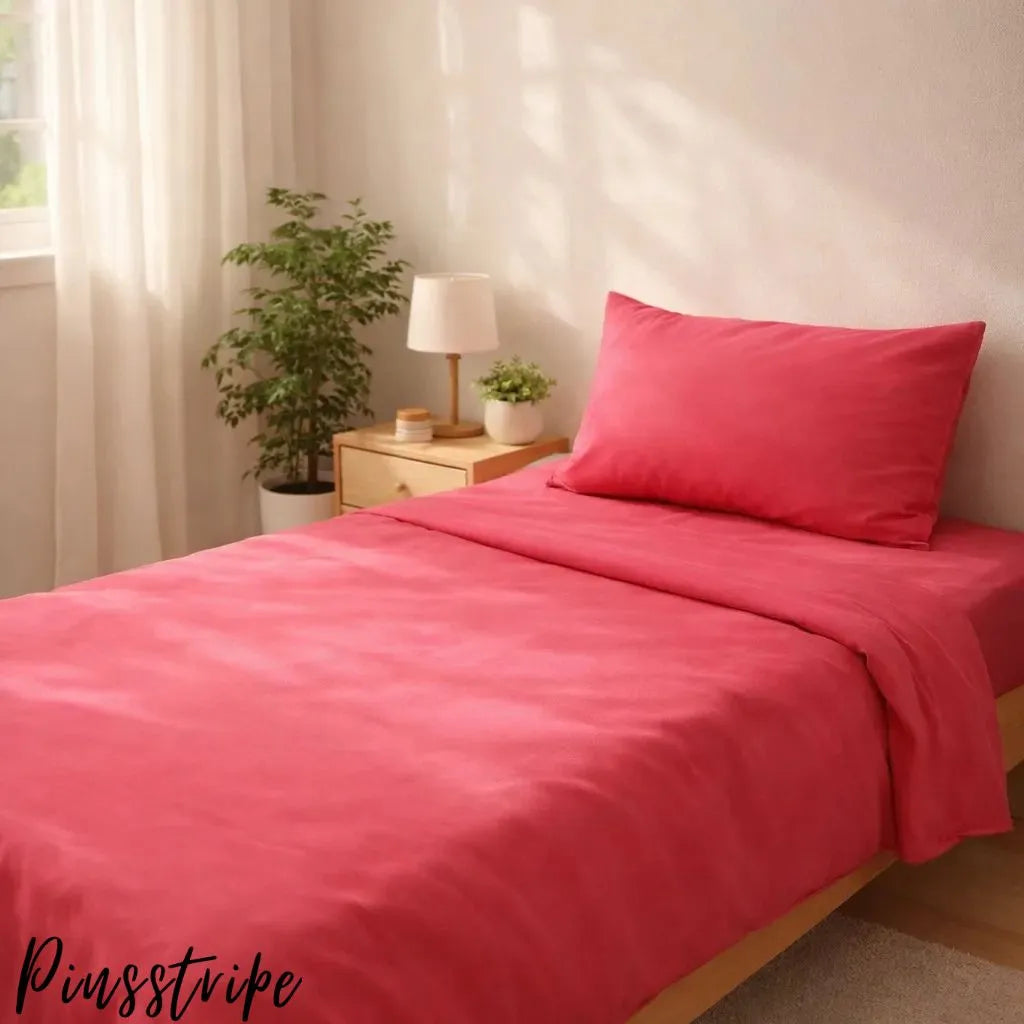 Dyed Bedsheet in Percale Cotton - Solid colours By Pinsstripe