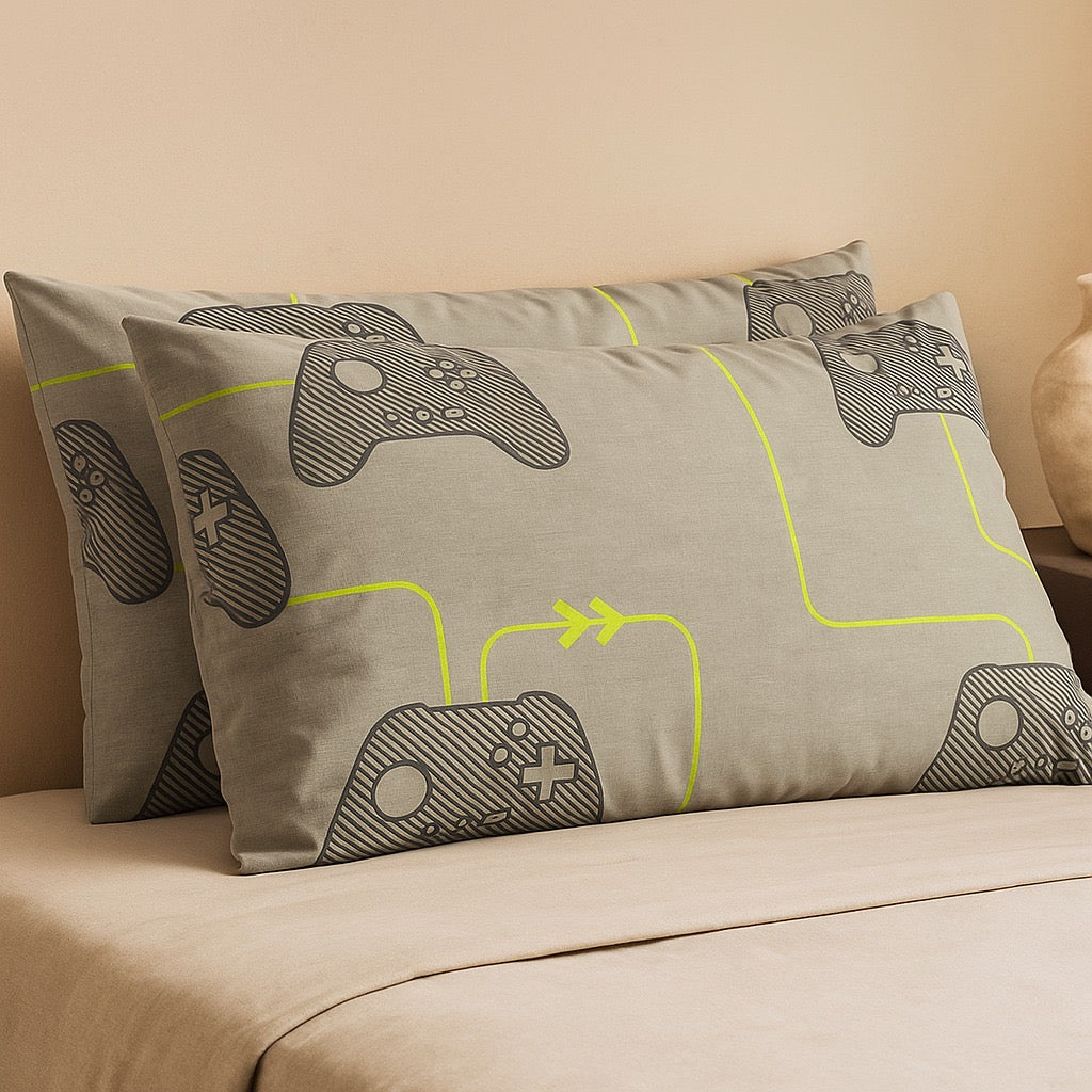 Pillow Covers by Pinsstripe – Pack of 2 – Pure Cotton