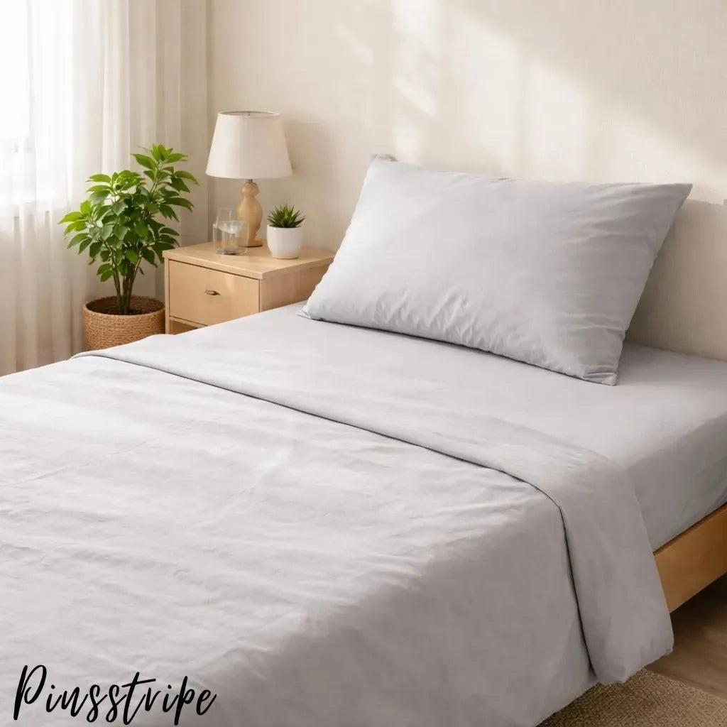 Dyed Bedsheet in Percale Cotton - Solid colours By Pinsstripe