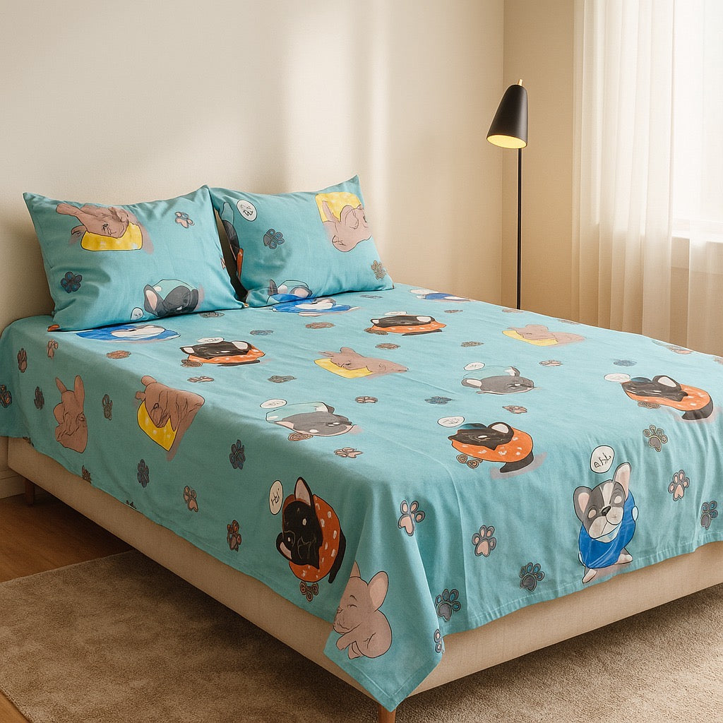 Printed Bedsheet – DoubleBed-100% Cotton by Pinsstripe