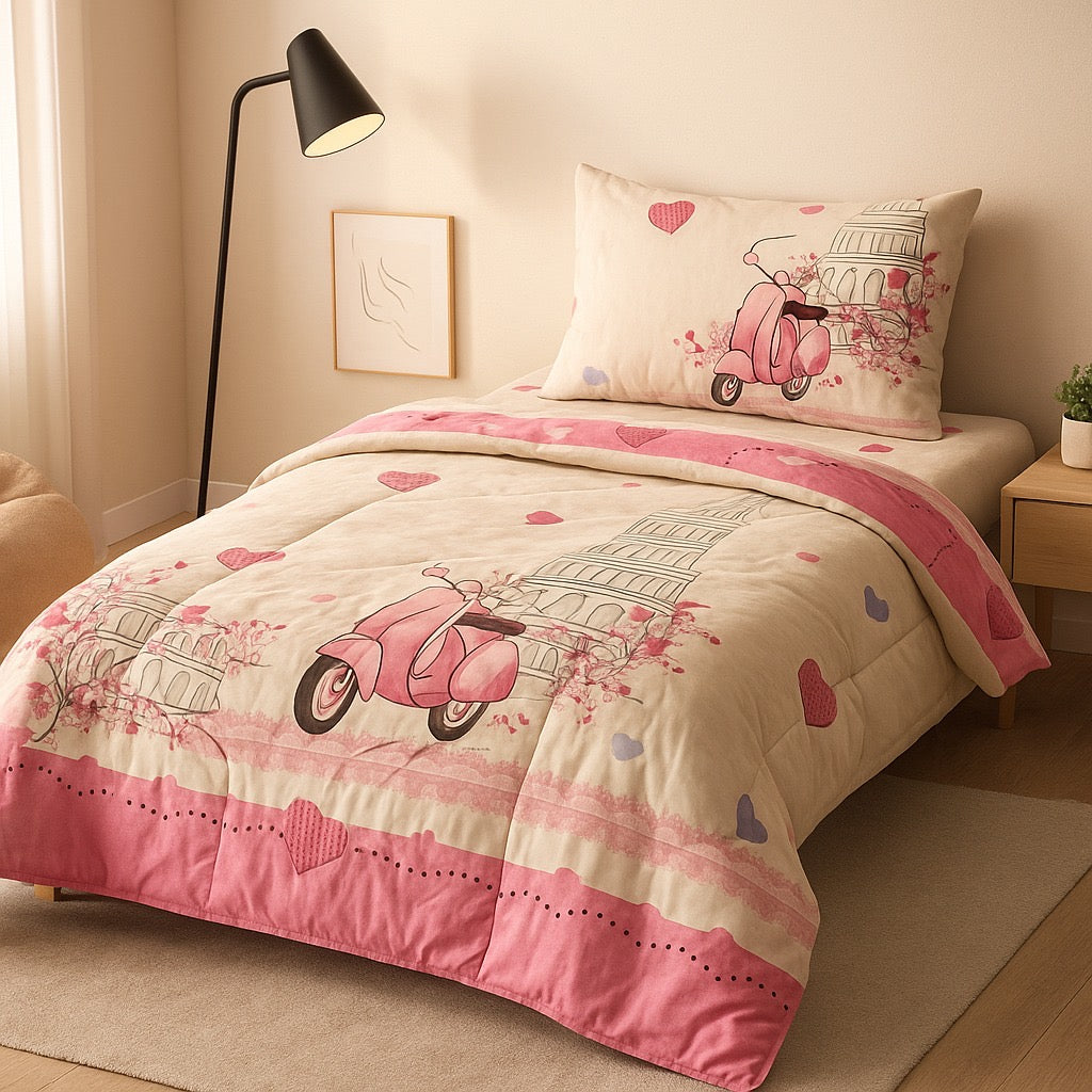 Razai Set by Pinsstripe – for single bed-3 pc cotton