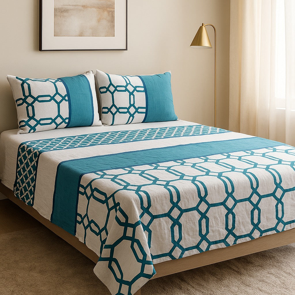 Printed Bedsheet – DoubleBed-100% Cotton by Pinsstripe