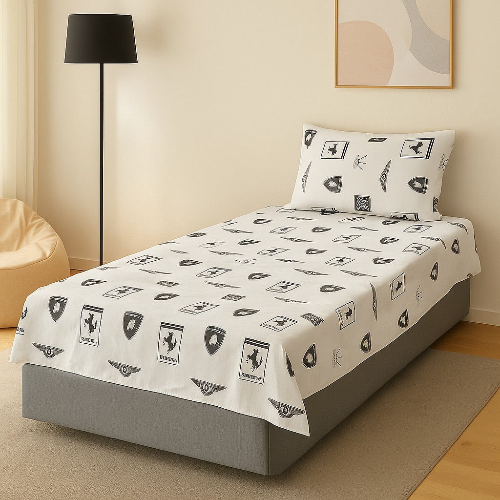 Pinsstripe Printed Bedsheet – Single Bed, 100% Cotton