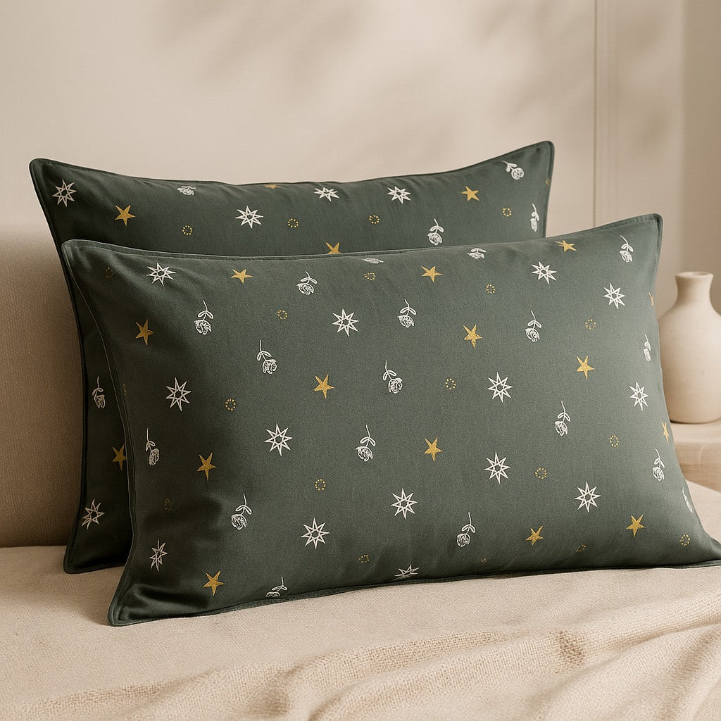 Pillow Covers by Pinsstripe – Pack of 2 – Pure Cotton