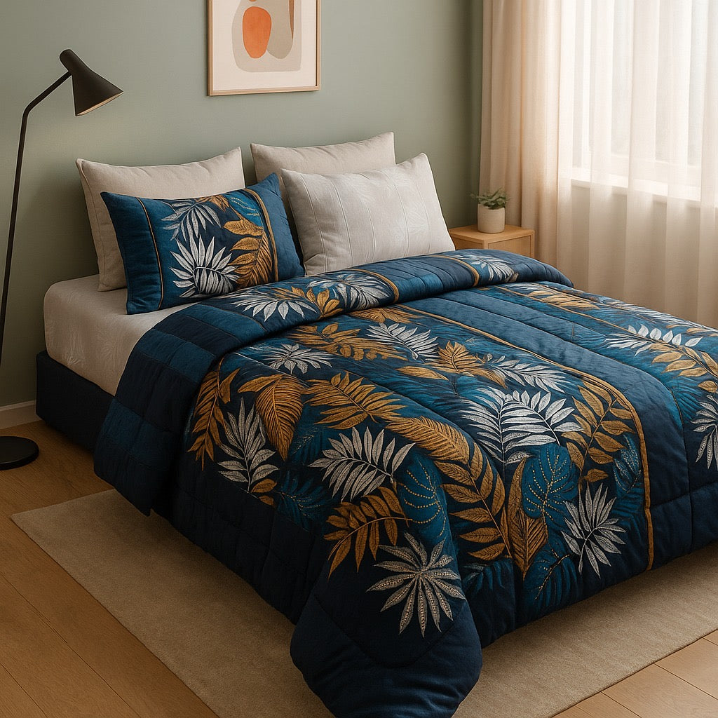 Razai Set-6pc-Pure Cotton-Double Bed by Pinsstripe