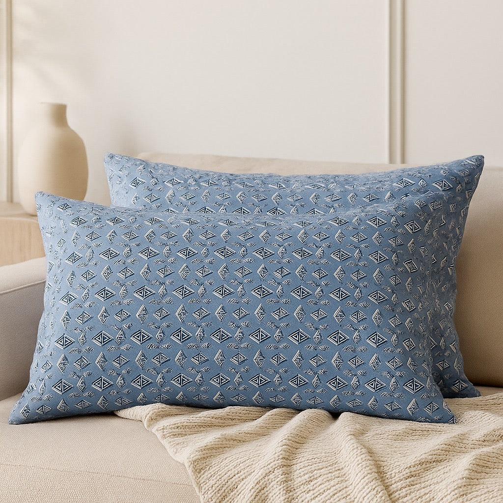 Pillow Covers by Pinsstripe – Pack of 2 – Pure Cotton