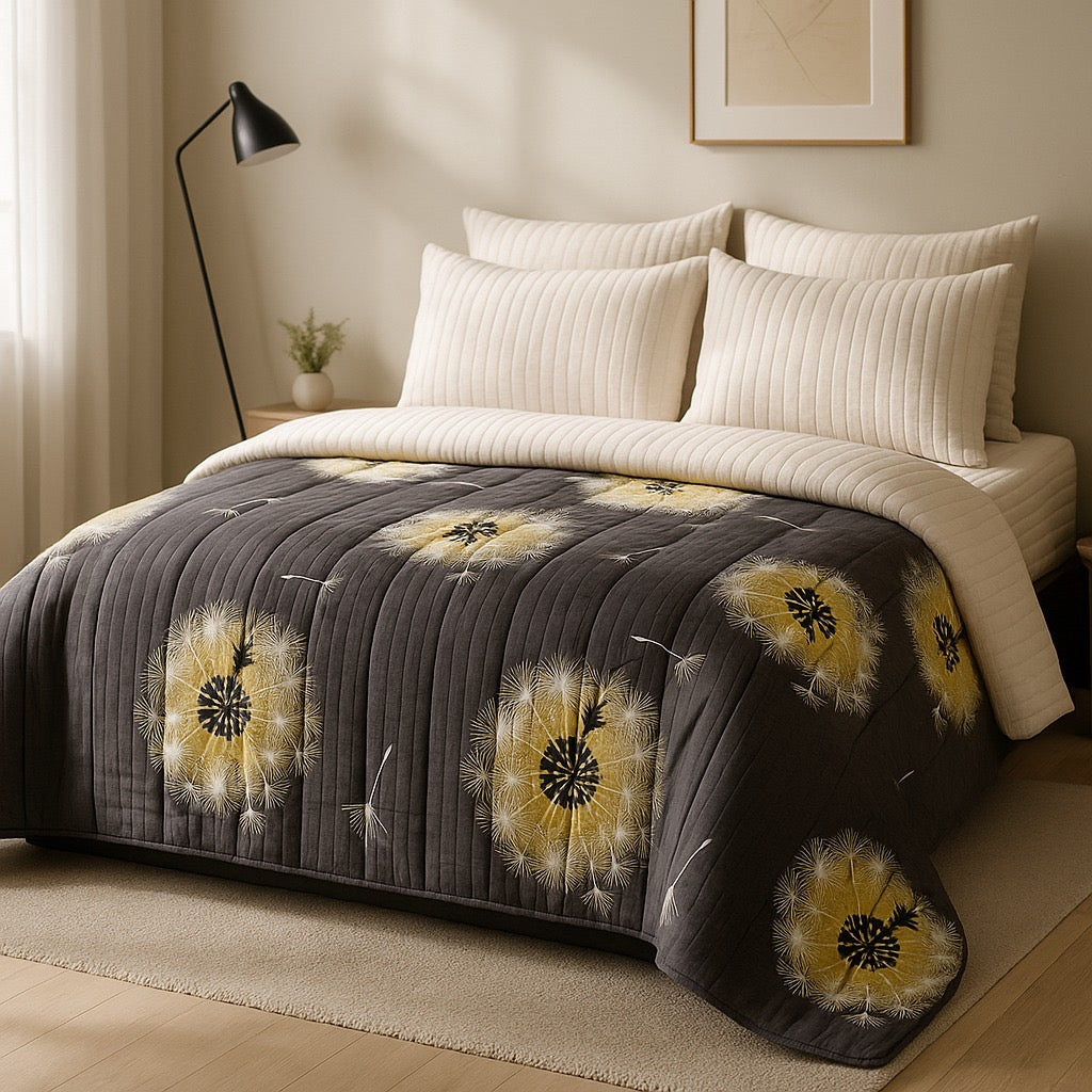 Razai Set-6pc-Pure Cotton-Double Bed by Pinsstripe