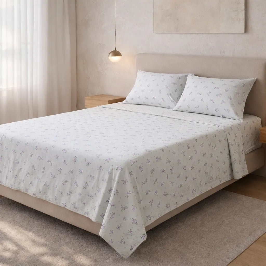 Printed Bedsheet DoubleBed 100% Cotton by Pinsstripe