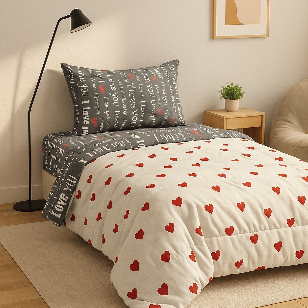 Comforter Set by Pinsstripe – for single bed-3 pc cotton