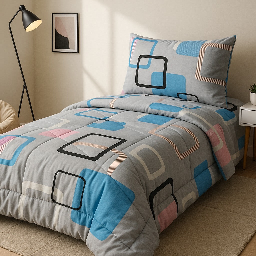 Razai Set by Pinsstripe – for single bed-3 pc cotton